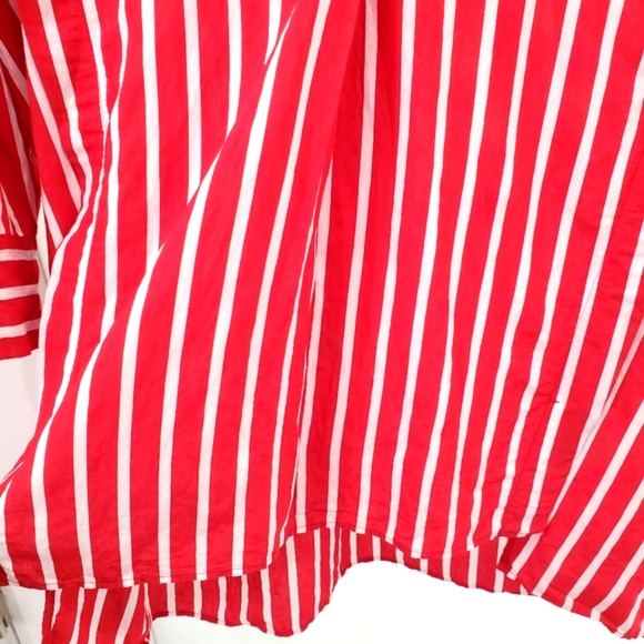 Womens Sandro Cherie Striped Puff-Sleeve Top - Picture 7 of 7